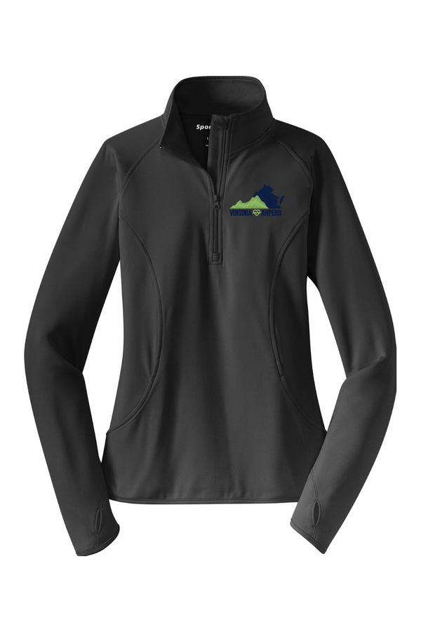 VA AHPERD: LADIES Sport-Wick Stretch 1/4-Zip Pullover (Embroidered)