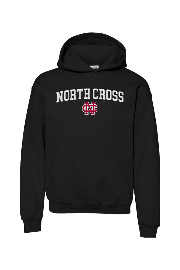 North Cross: YOUTH Heavy Hooded Sweatshirt (FullFront Embroidery)