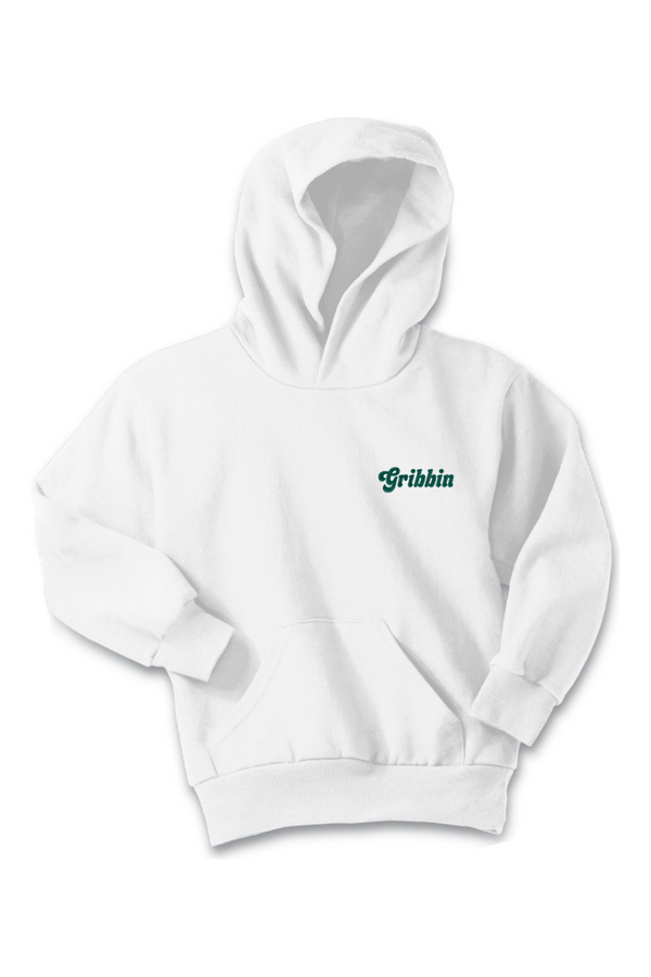 Gribbin: YOUTH Fleece Pullover Hooded Sweatshirt (Embroidered)