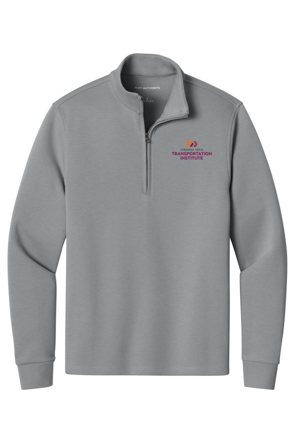 VTTI Chevron with VT Sleeve Logo: ADULT Double Pique Performance 1/4-Zip (Embroidered)