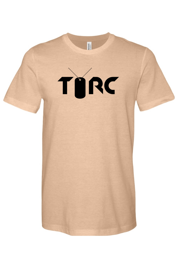 Torc Vet: ADULT Heathered Soft-Jersey Tee (USA FLAG on Right Sleeve)