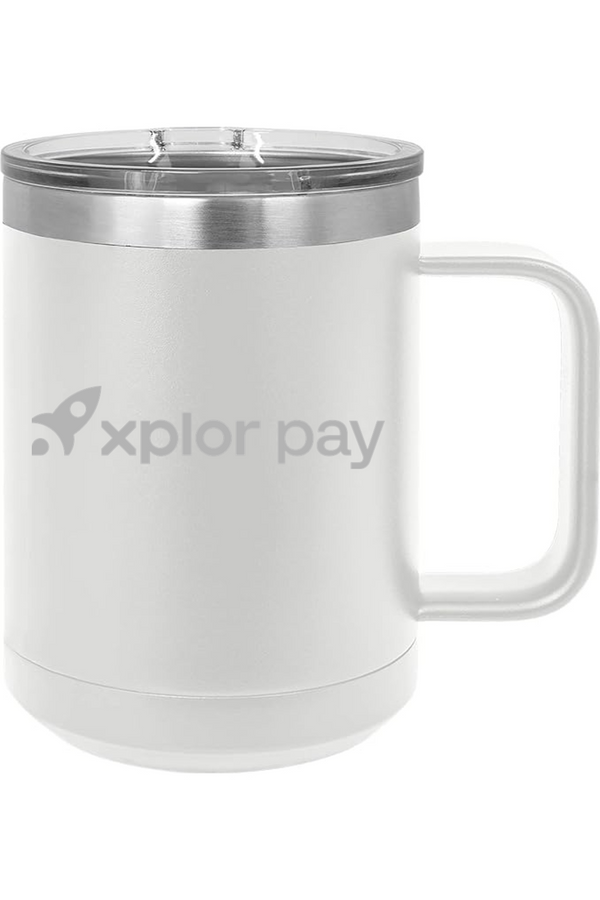 Xplor Pay: 15oz Insulated Coffee Mug with Slider Lid (Engraved)
