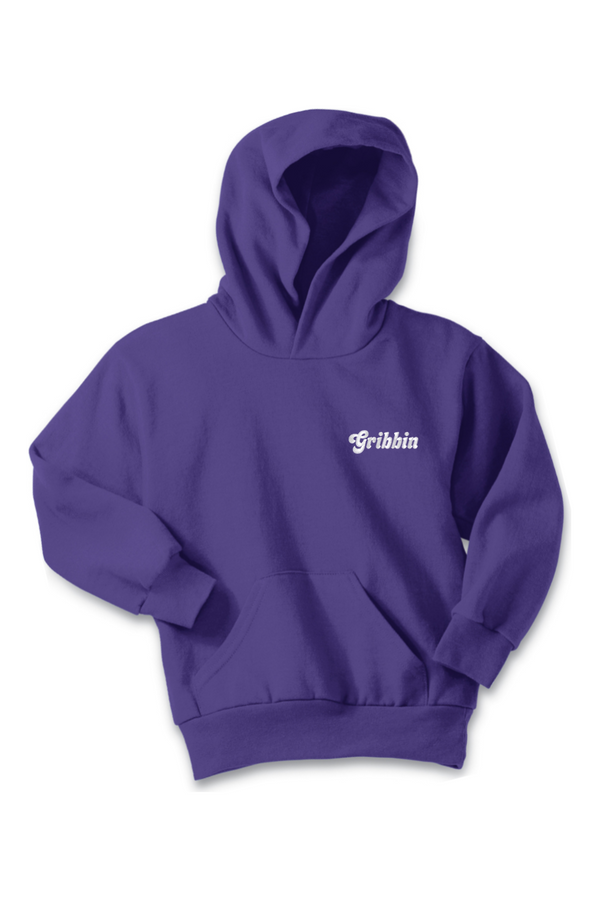 Gribbin: YOUTH Fleece Pullover Hooded Sweatshirt (Embroidered)