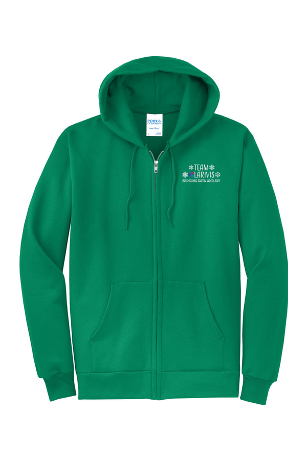 KlariVis Holiday: ADULT Classic Fleece Full-Zip Hooded Sweatshirt (Embroidered)