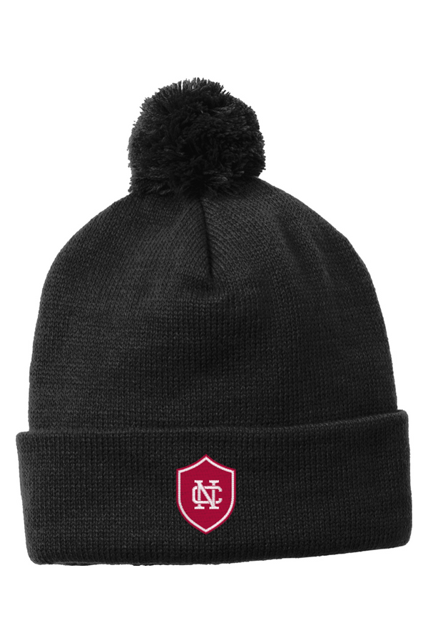 North Cross: Pom Pom Beanie (Embroidered)