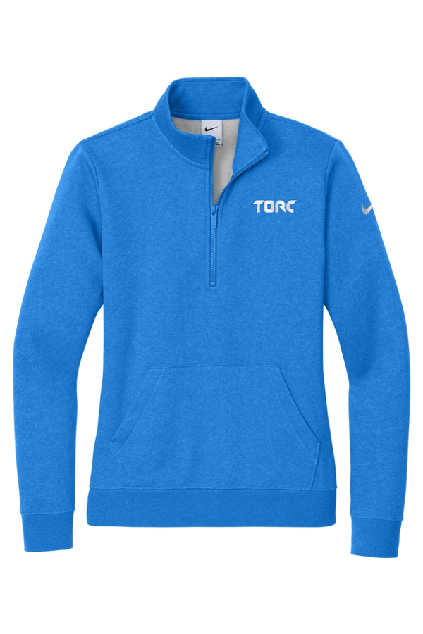 Torc: Nike LADIES Club Fleece Sleeve Swoosh 1/2-Zip (Embroidered)