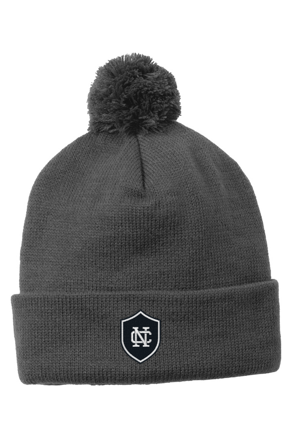 North Cross: Pom Pom Beanie (Embroidered)