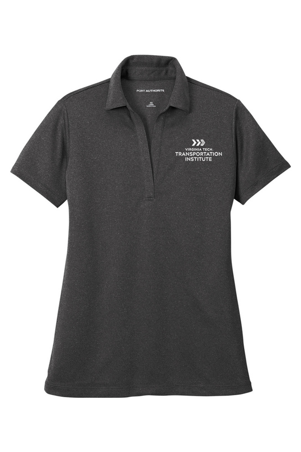 VTTI Chevron with VT Sleeve Logo: LADIES Heathered Performance Polo (Embroidered)