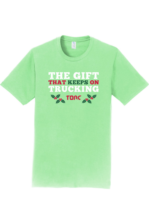 Torc "The Gift That Keeps On Trucking": ADULT Ringspun Tee (Printed)
