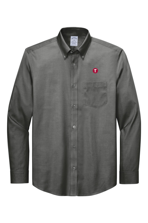 Torc: ADULT Brooks Brothers Wrinkle-Free Stretch Pinpoint Shirt (Embroidered)