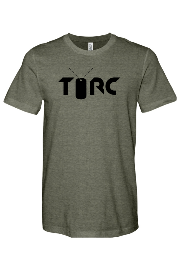 Torc Vet: ADULT Heathered Soft-Jersey Tee (USA FLAG on Right Sleeve)