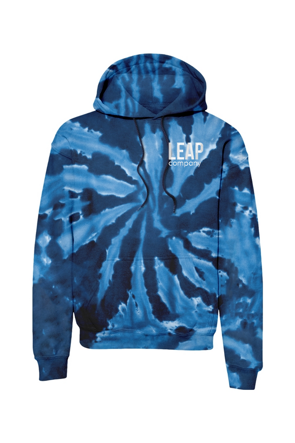 Leap: ADULT Tie-Dye Pullover Hooded Sweatshirt (Embroidered)