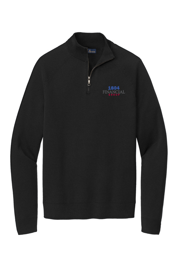 1804: Brooks Brothers Cotton Stretch 1/4-Zip Sweater