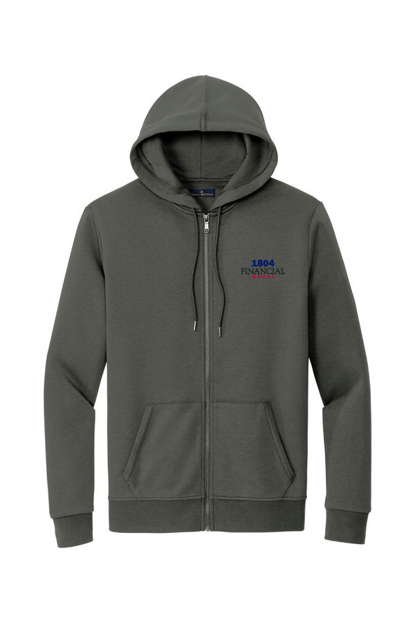 1804: ADULT Brooks Brothers Double-Knit Full-Zip Hoodie (Embroidered)
