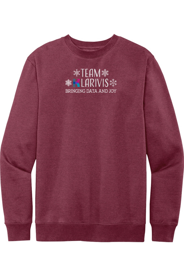 KlariVis Holiday: ADULT SoftSpun Fleece Crewneck Sweatshirt (Embroidered)
