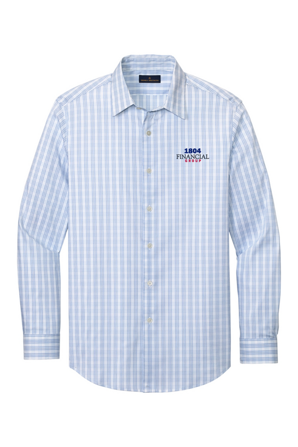 1804: ADULT Brooks Brothers Tech Stretch Patterned Shirt (Embroidered)