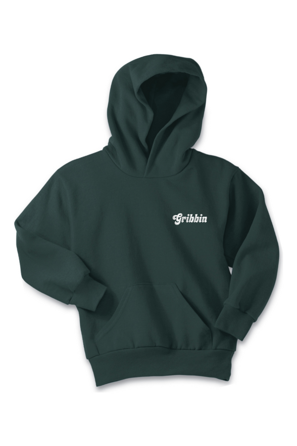 Gribbin: YOUTH Fleece Pullover Hooded Sweatshirt (Embroidered)