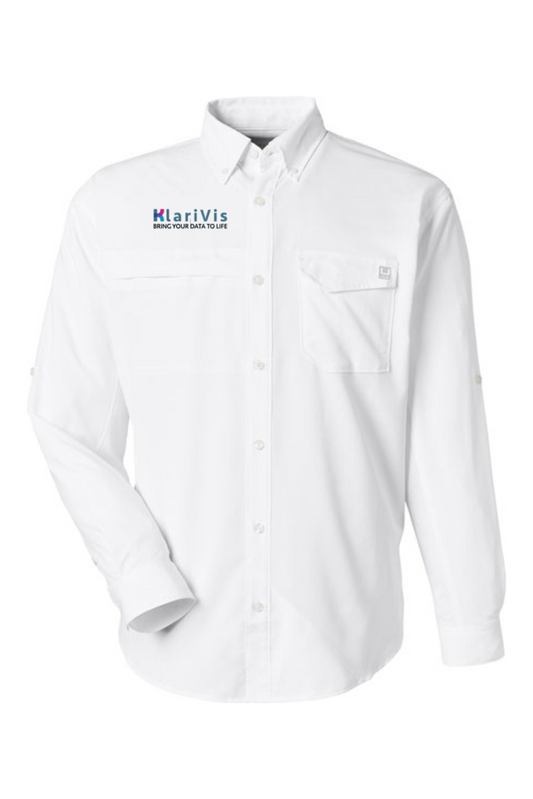 KlariVis: ADULT HUK UPF 30 Long Sleeve Dress Shirt