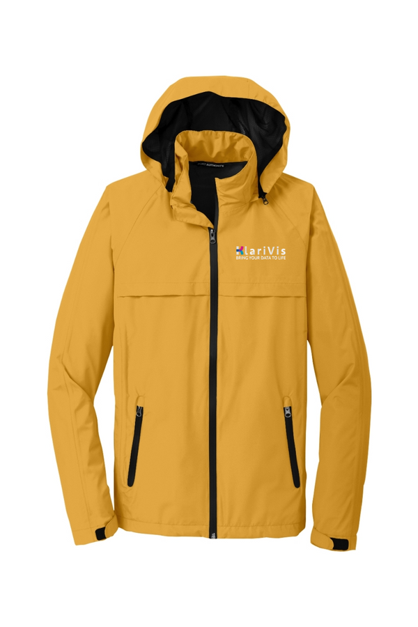 KlariVis: Waterproof Jacket with Travel Pouch (Embroidered)
