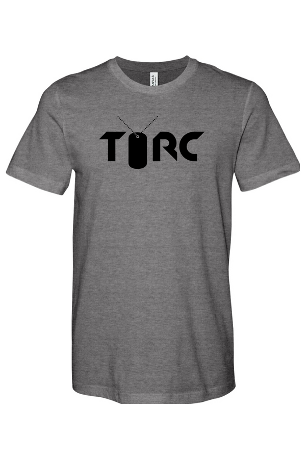 Torc Vet: ADULT Heathered Soft-Jersey Tee (USA FLAG on Right Sleeve)