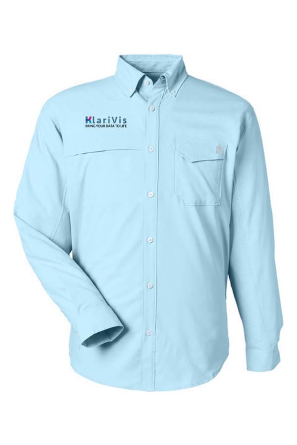 KlariVis: ADULT HUK UPF 30 Long Sleeve Dress Shirt