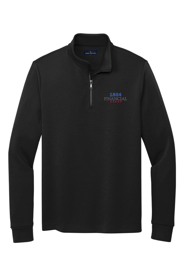 1804: ADULT Brooks Brothers Double-Knit 1/4-Zip
