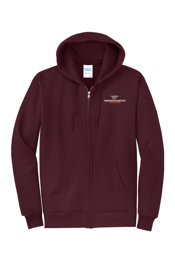 VTTI: ADULT Classic Fleece Full-Zip Hooded Sweatshirt (Embroidered)