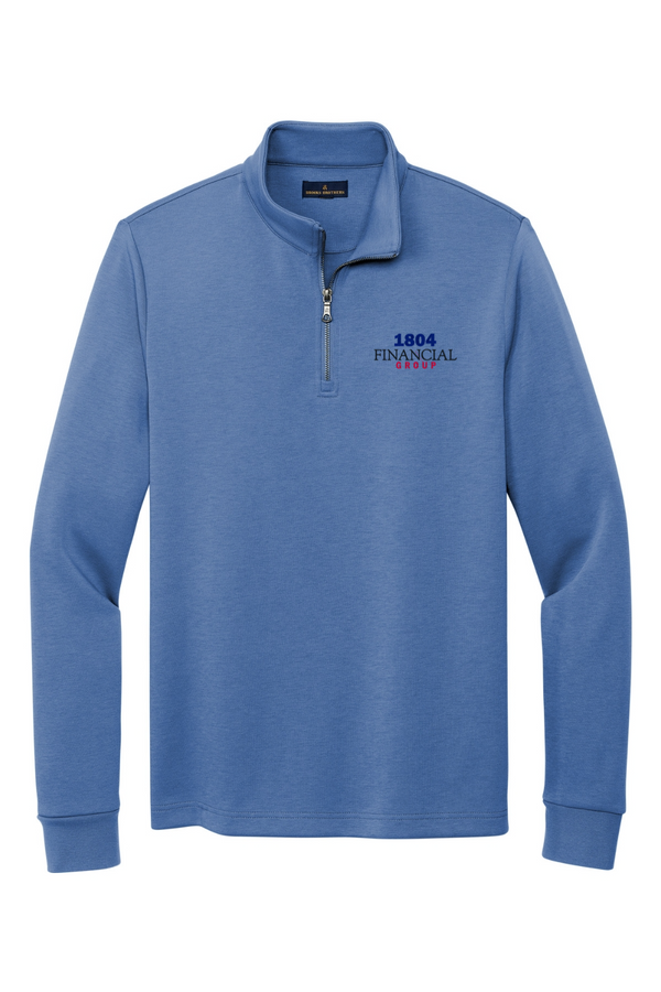 1804: ADULT Brooks Brothers Double-Knit 1/4-Zip