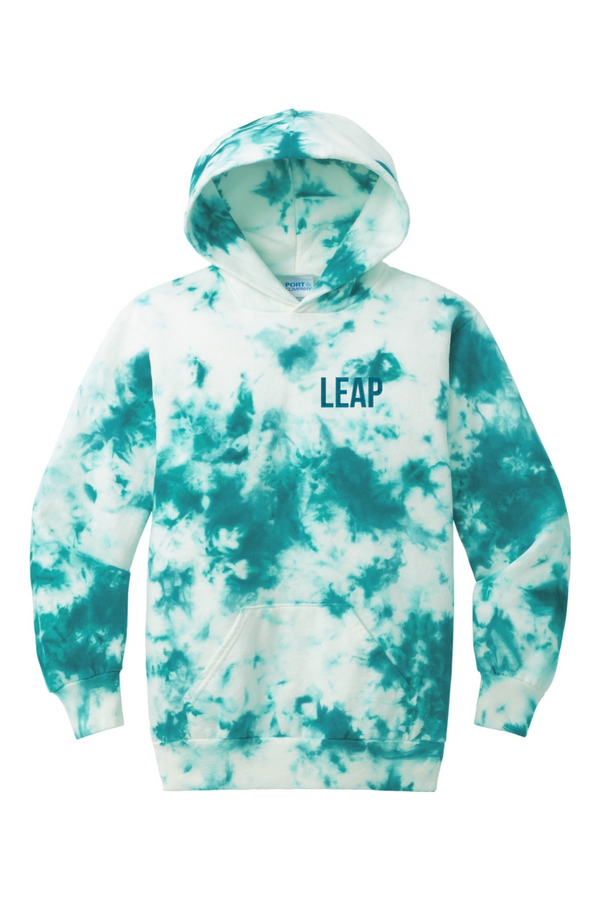 Leap: YOUTH Crystal Tie-Dye Pullover Hoodie (Embroidered)