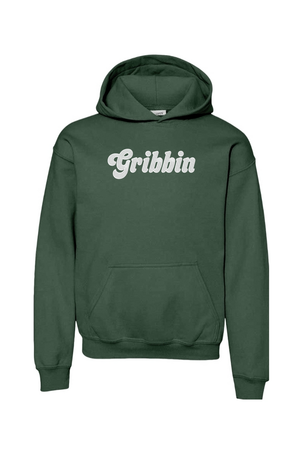 Gribbin: YOUTH Heavy Hooded Sweatshirt (FullFront Embroidery)