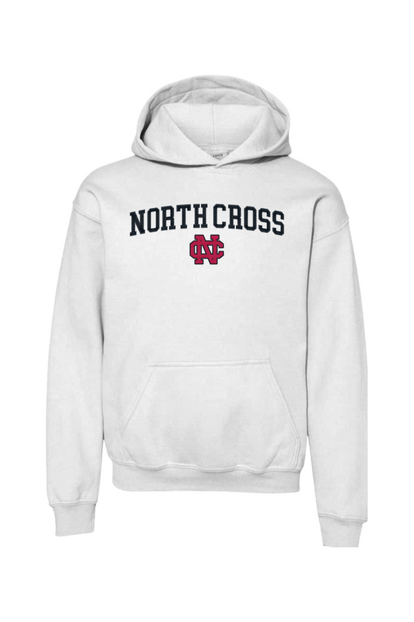 North Cross: YOUTH Heavy Hooded Sweatshirt (FullFront Embroidery)