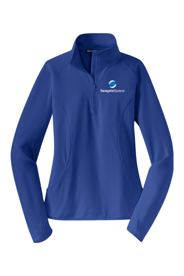 Seagate Space: LADIES Stretch 1/4-Zip Pullover (Embroidered)