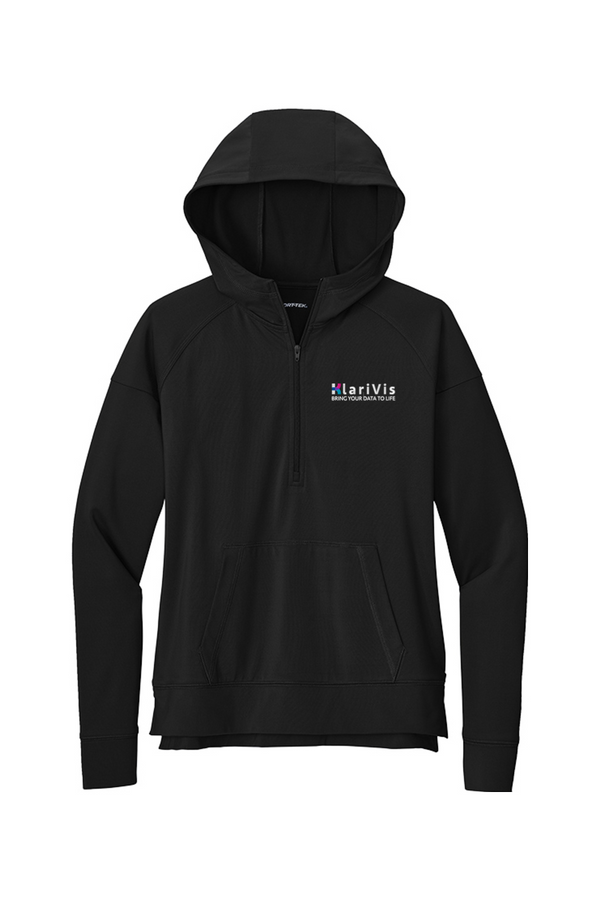 KlariVis: LADIES Sport-Wick Stretch 1/2-Zip Hoodie (Embroidered)