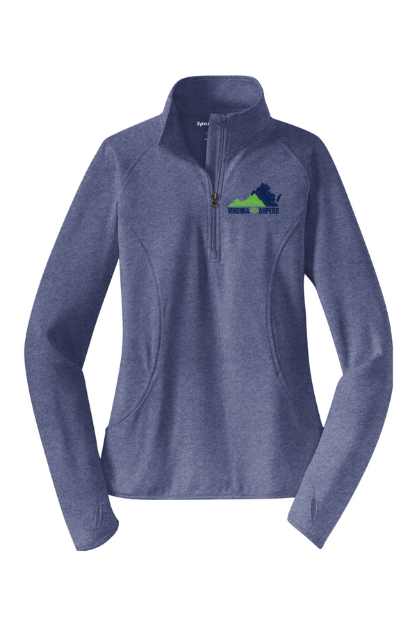 VA AHPERD: LADIES Sport-Wick Stretch 1/4-Zip Pullover (Embroidered)