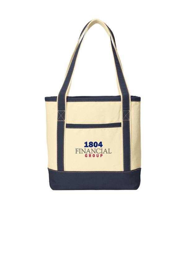 1804: Medium Cotton Canvas Tote (Embroidered)