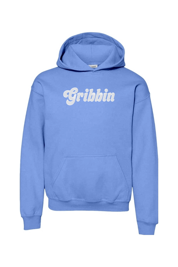 Gribbin: YOUTH Heavy Hooded Sweatshirt (FullFront Embroidery)