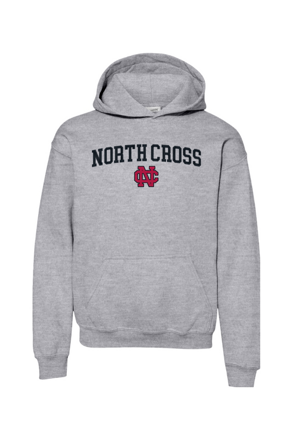 North Cross: YOUTH Heavy Hooded Sweatshirt (FullFront Embroidery)