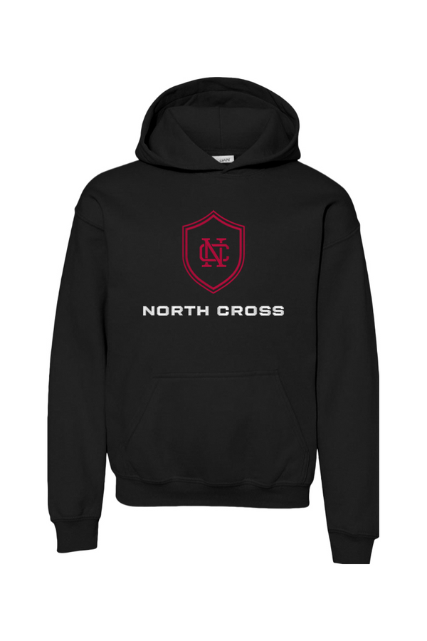 North Cross: YOUTH Heavy Hooded Sweatshirt (FullFront Embroidery)