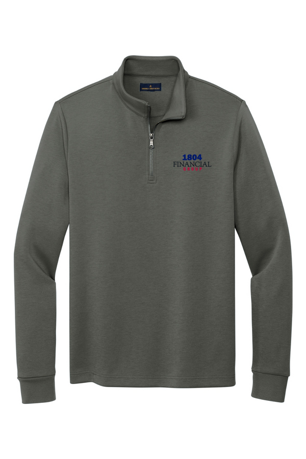 1804: ADULT Brooks Brothers Double-Knit 1/4-Zip