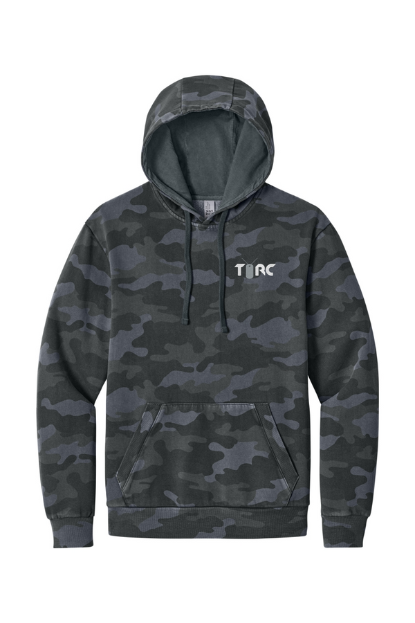 Torc Vet: ADULT Soft-Wash Camo Fleece Hoodie (USA FLAG on Right Sleeve)