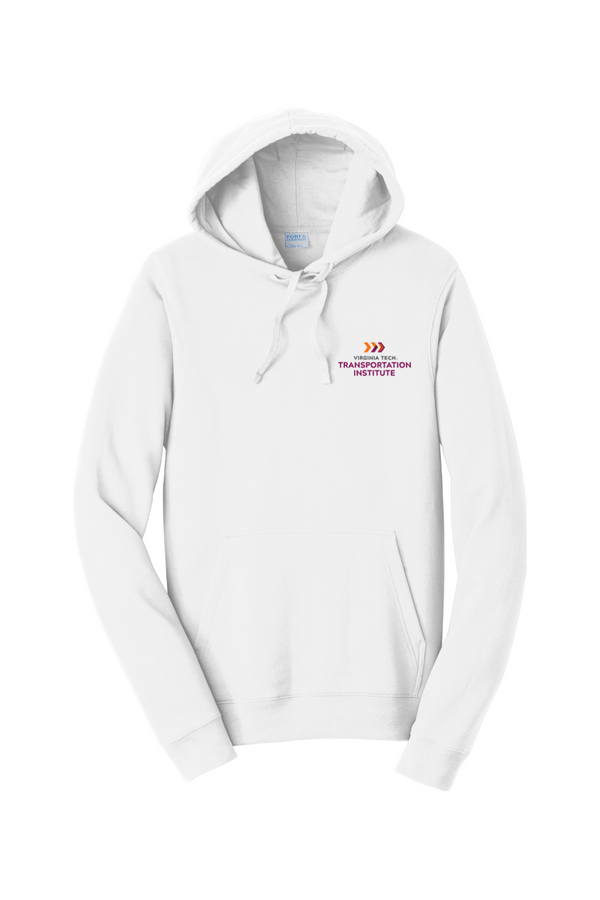 VTTI Chevron with VT Sleeve Logo: ADULT Fleece Pullover Hooded Sweatshirt (Embroidered)