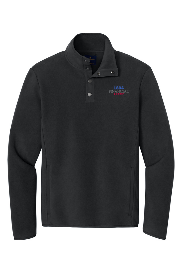 1804: ADULT Brooks Brothers Fleece 1/4-Snap Neck (Embroidered)