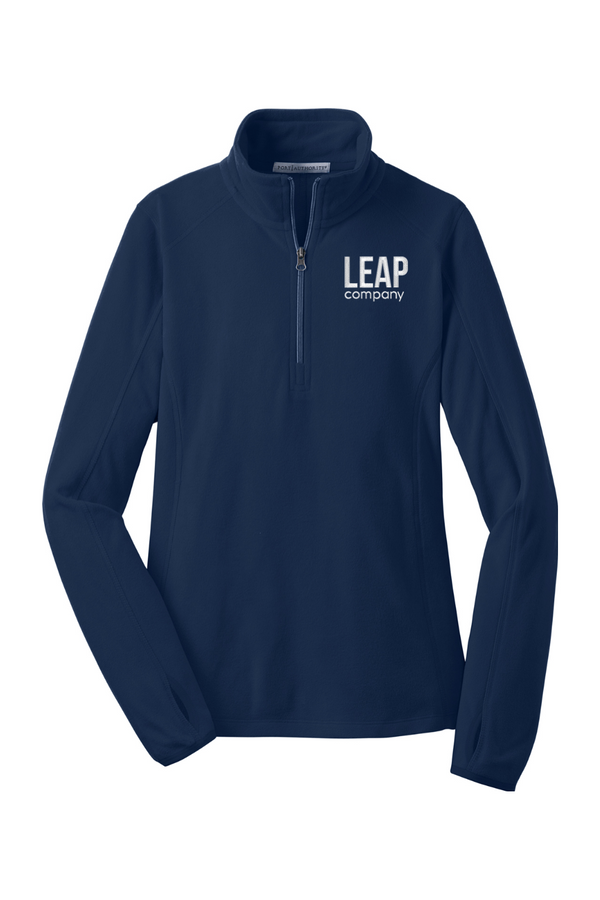 Leap: LADIES Microfleece 1/2-Zip Pullover (Embroidered)