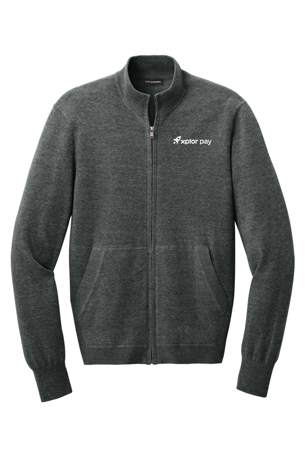 Xplor Pay: ADULT Easy Care Full-Zip Sweater (Embroidered)