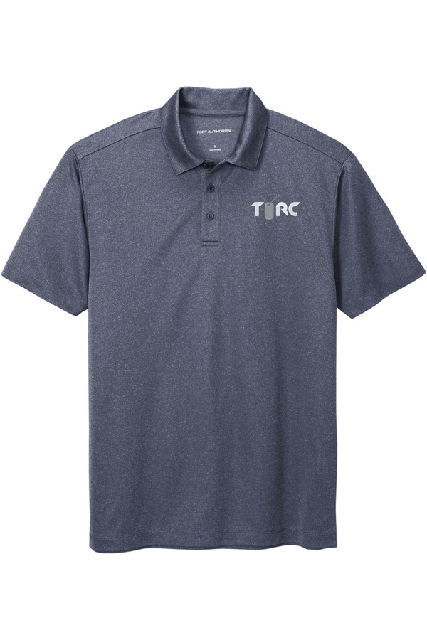 Torc Vet: ADULT Heathered Performance Polo (USA FLAG on Right Sleeve)