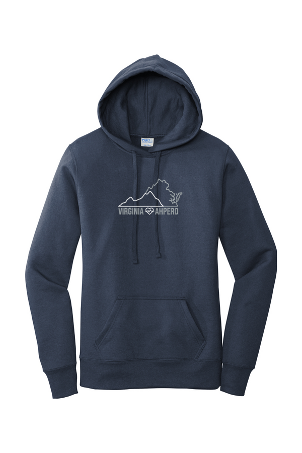 VA AHPERD: Ladies Classic Fleece Pullover Hooded Sweatshirt (FullFront Embroidery)
