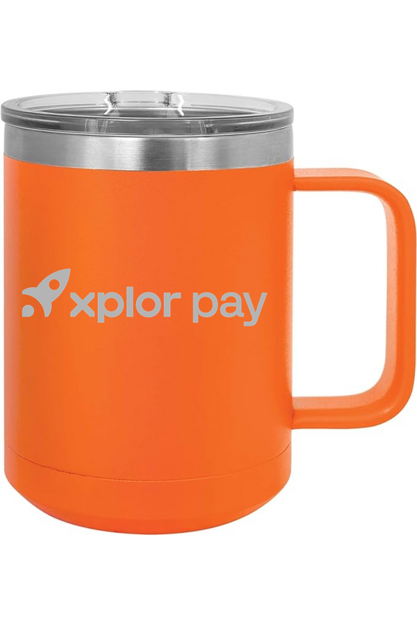 Xplor Pay: 15oz Insulated Coffee Mug with Slider Lid (Engraved)