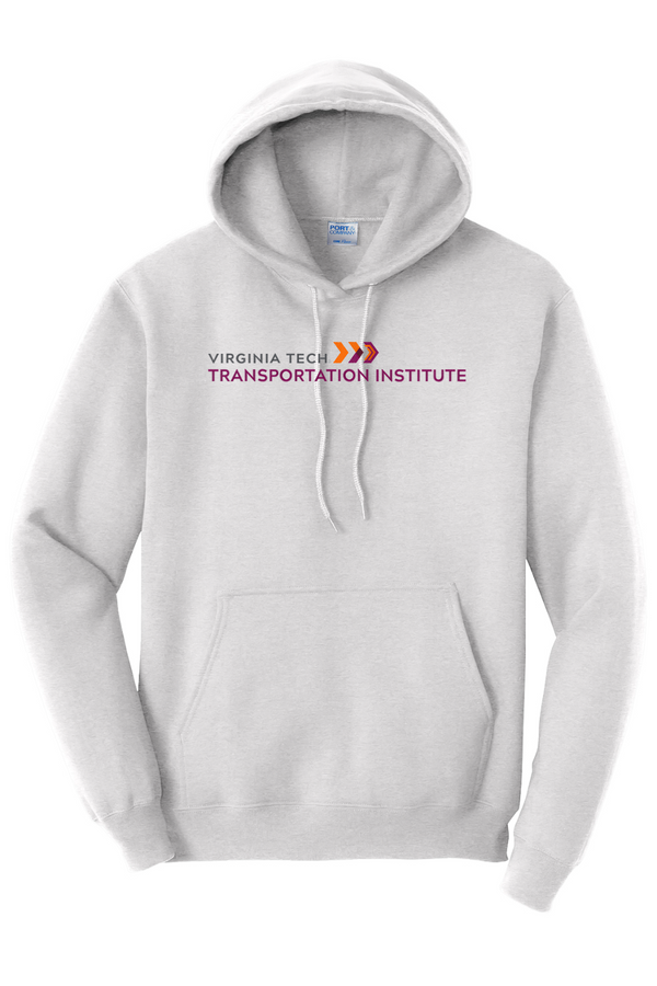 VTTI Chevron with VT Sleeve Logo: ADULT Heavy Pullover Hooded Sweatshirt (FullFront Embroidery)