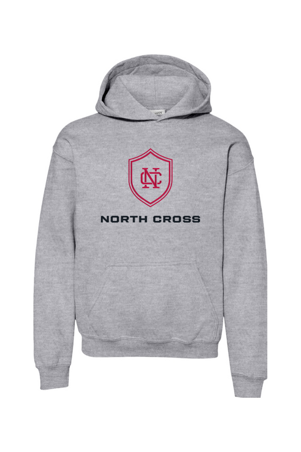 North Cross: YOUTH Heavy Hooded Sweatshirt (FullFront Embroidery)