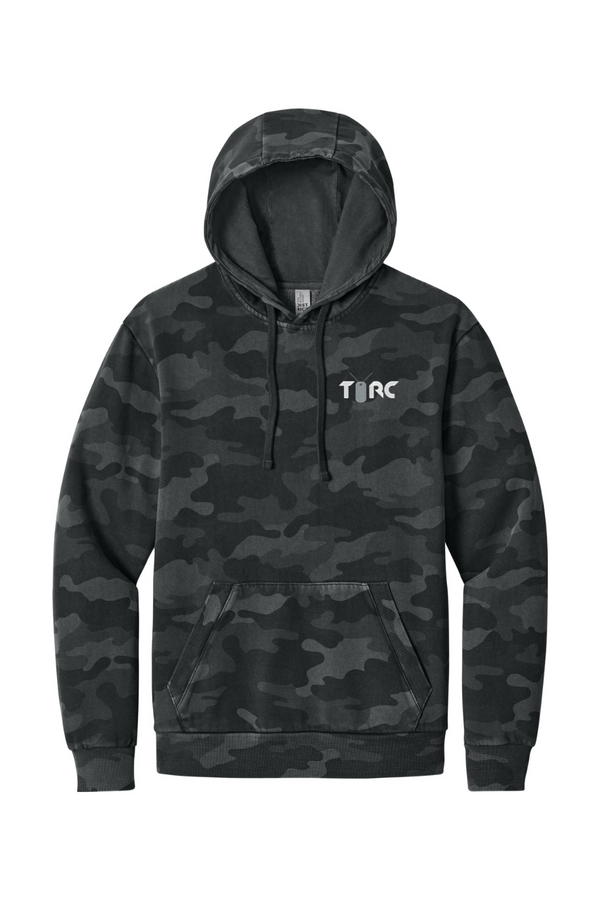 Torc Vet: ADULT Soft-Wash Camo Fleece Hoodie (USA FLAG on Right Sleeve)